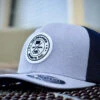 Headbanger Exclusive Flexfit Snapback Hat: Silver With White Circle Badge -Apparel Store 1 55c0932d 08c2 4628 8325 0b07fcb5ff9f
