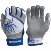 2022 Spiderz PRO Model Batting Gloves: White/Royal Blue -Apparel Store 2022SpiderzPRO White RoyalBlue