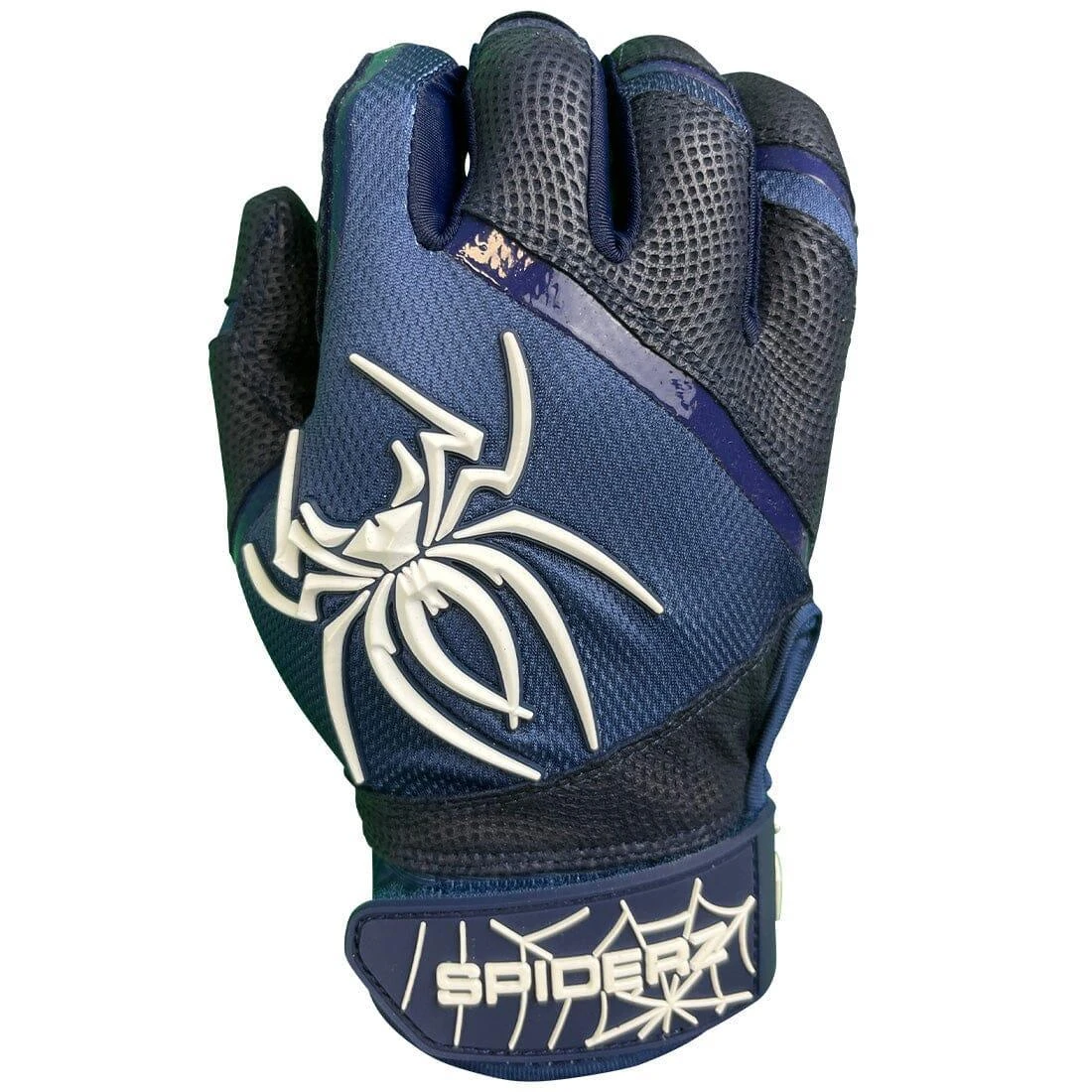2023 Spiderz Pro Model Batting Gloves: Navy Blue/White 4 2023 Spiderz Pro Model Batting Gloves: Navy Blue/White - Image 2