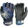 2023 Spiderz Pro Model Batting Gloves: Navy Blue/White -Apparel Store 2023SpiderzProModelBattingGloves Navy White Title