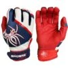 2023 Spiderz Pro Model Batting Gloves: White/Red/Navy -Apparel Store 2023SpiderzProModelBattingGloves White Red Navy Title