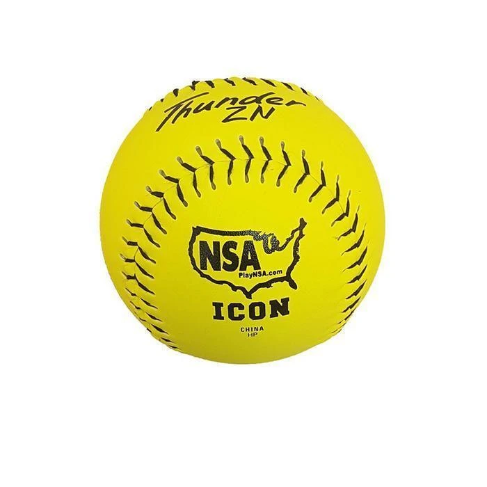 Dudley Thunder ZN HYCON ICON NSA 12" Slowpitch Softballs (DOZEN): 4E199Y 4 Dudley Thunder ZN HYCON ICON NSA 12" Slowpitch Softballs (DOZEN): 4E199Y - Image 2