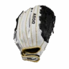 Wilson A500 SIREN 11.5" Youth Fastpitch Softball Glove: WTA05LF20115 -Apparel Store A05LF2011 0 Siren 115 Black White MetallicGold Back