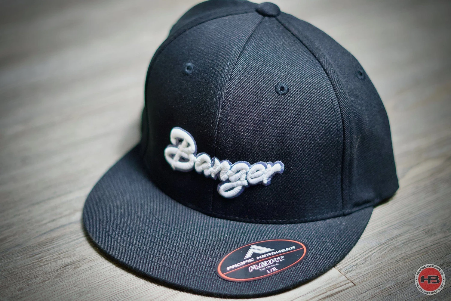 HB Sports Exclusive ES811 Fitted Hat: BANGER BLK 3 HB Sports Exclusive ES811 Fitted Hat: BANGER BLK
