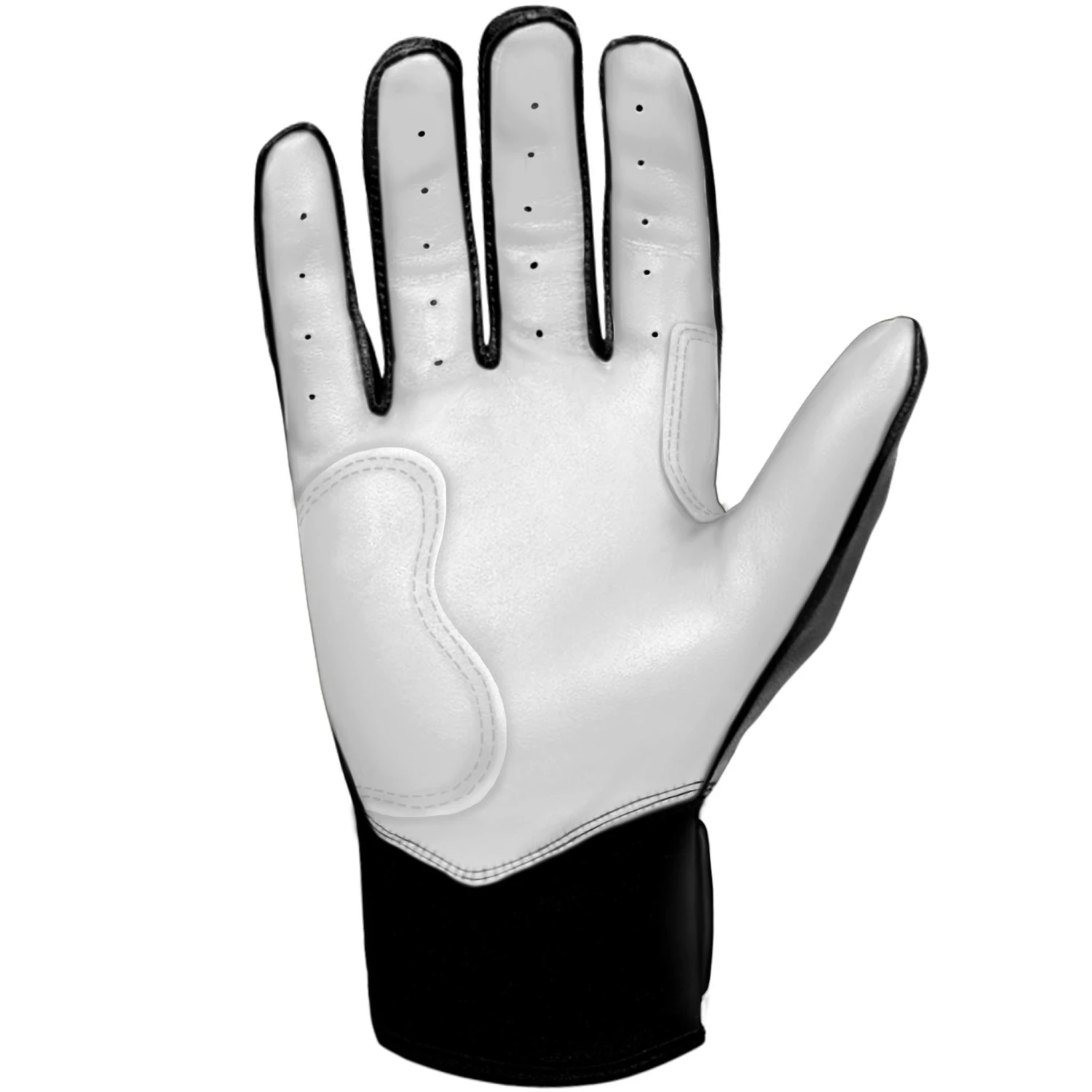 Bruce Bolt PREMIUM PRO Chrome Series Short Cuff Batting Gloves: Black 7 Bruce Bolt PREMIUM PRO Chrome Series Short Cuff Batting Gloves: Black - Image 5