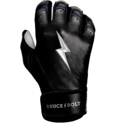Bruce Bolt PREMIUM PRO Chrome Series Short Cuff Batting Gloves: Black 11 Bruce Bolt PREMIUM PRO Chrome Series Short Cuff Batting Gloves: Black -Apparel Store BB SC CHRB4