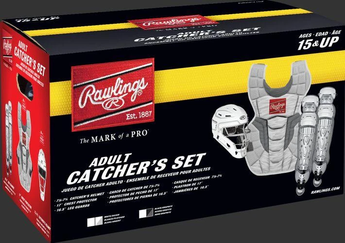 Rawlings Adult Black/Graphite VELO 2.0 Catcher's Gear Box Set: CSV2A-B/GPH 4 Rawlings Adult Black/Graphite VELO 2.0 Catcher's Gear Box Set: CSV2A-B/GPH - Image 2
