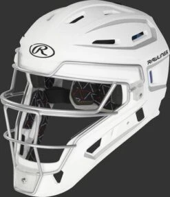 Rawlings Youth White/Silver VELO 2.0 Catcher's Gear Box Set: CSV2Y-W/SIL -Apparel Store CSV2A W SIL Helmet