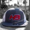 Headbanger Sports I8501 Cap America Flexfit Performance Trucker Mesh Back Hat: Graphite / White / RWB -Apparel Store Graphite RWB