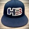 HB Sports Exclusive ES342 Fitted Hat: NAVY USA -Apparel Store IMG 3950Small