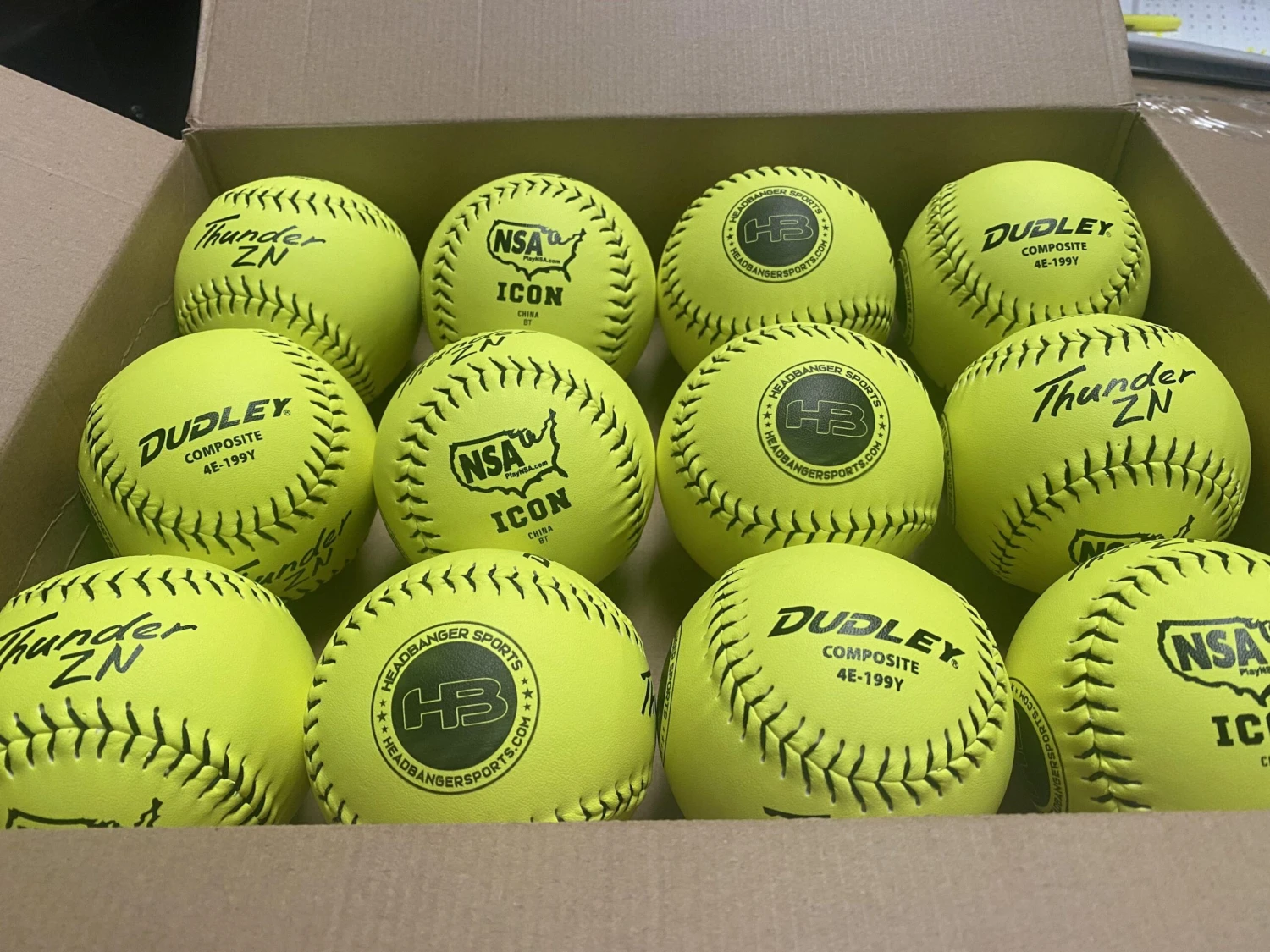 Dudley Thunder ZN HYCON ICON NSA 12" Slowpitch Softballs (DOZEN): 4E199Y 5 Dudley Thunder ZN HYCON ICON NSA 12" Slowpitch Softballs (DOZEN): 4E199Y - Image 3