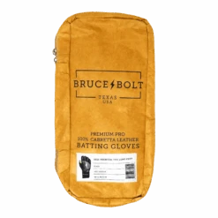 Bruce Bolt PREMIUM PRO Long Cuff Batting Gloves: Black -Apparel Store LC BLKG BAG