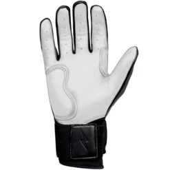 Bruce Bolt PREMIUM PRO Chrome Series Long Cuff Batting Gloves: Black -Apparel Store LC CHRB PALM