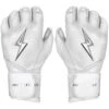Bruce Bolt PREMIUM PRO Chrome Series Long Cuff Batting Gloves: White -Apparel Store LC CHRW HERO