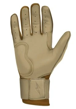 Bruce Bolt PREMIUM PRO Gold Series Batting Gloves: Long Cuff -Apparel Store LC GLD PALM