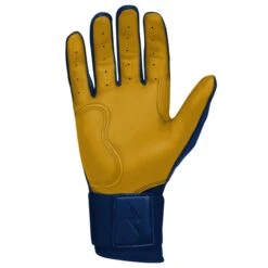 Bruce Bolt PREMIUM PRO Long Cuff Batting Gloves: Navy -Apparel Store LC NVYG PALM