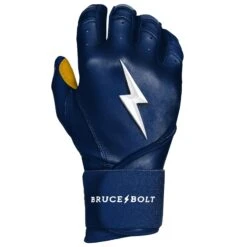Bruce Bolt PREMIUM PRO Long Cuff Batting Gloves: Navy -Apparel Store LC NVYG RIGHT