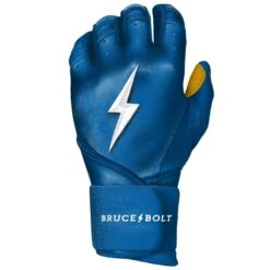 Bruce Bolt PREMIUM PRO Long Cuff Batting Gloves: Royal -Apparel Store LC ROYG LEFT