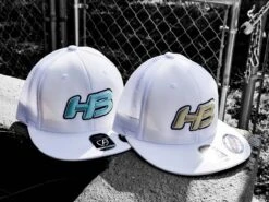 Headbanger Sports I8501 Cap America Flexfit Performance Trucker Mesh Back Hat: White & Gold -Apparel Store MatteGold2