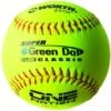 Worth 11" One Nation Green Dot Slowpitch Softballs (Dozen): ON11CY -Apparel Store ON11CY 1