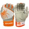 2022 Spiderz PRO Model Batting Gloves: White/Orange -Apparel Store PROWhiteOrange