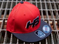 Headbanger Sports I8503 Cap America Flexfit Perforated Performance Hat: Red & Black -Apparel Store Red2