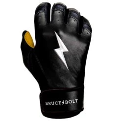 Bruce Bolt PREMIUM PRO Short Cuff Batting Gloves: Black -Apparel Store SC BLKG RIGHT