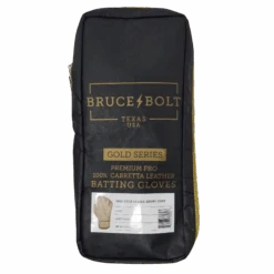 Bruce Bolt PREMIUM PRO Gold Series Batting Gloves: Short Cuff -Apparel Store SC GLD BAG