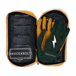 Bruce Bolt PREMIUM PRO Short Cuff Batting Gloves: GREEN 16 Bruce Bolt PREMIUM PRO Short Cuff Batting Gloves: GREEN -Apparel Store SC GRNG BAG2