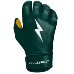 Bruce Bolt PREMIUM PRO Short Cuff Batting Gloves: GREEN 19 Bruce Bolt PREMIUM PRO Short Cuff Batting Gloves: GREEN -Apparel Store SC GRNG RIGHT