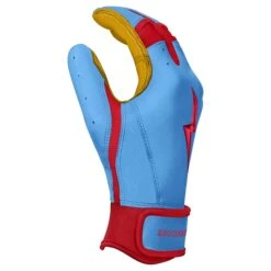 Bruce Bolt PREMIUM PRO BADER Series Short Cuff Batting Gloves: Baby Blue -Apparel Store SC HBB SIDE
