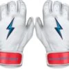 Bruce Bolt PREMIUM PRO BRINSON Series Short Cuff Batting Gloves: White -Apparel Store SC LBW HERO