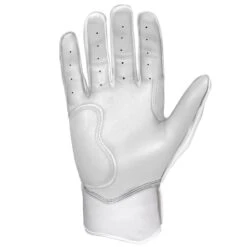 Bruce Bolt PREMIUM PRO BRINSON Series Short Cuff Batting Gloves: White -Apparel Store SC LBW PALM
