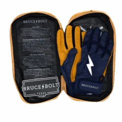 Bruce Bolt PREMIUM PRO Short Cuff Batting Gloves: Navy -Apparel Store SC NVYG BAG2