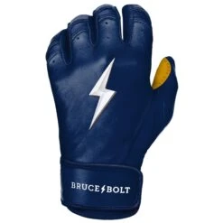 Bruce Bolt PREMIUM PRO Short Cuff Batting Gloves: Navy -Apparel Store SC NVYG LEFT