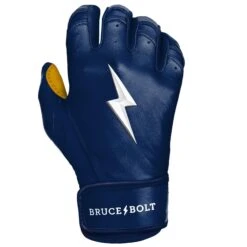 Bruce Bolt PREMIUM PRO Short Cuff Batting Gloves: Navy -Apparel Store SC NVYG RIGHT