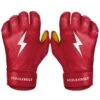 Bruce Bolt PREMIUM PRO Short Cuff Batting Gloves: Red -Apparel Store SC REDG HERO