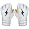 Bruce Bolt PREMIUM PRO Short Cuff Batting Gloves: White -Apparel Store SC WHTG HERO