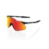 100% HYPERCRAFT XS (Youth) Sunglasses Soft Tact Black - HiPER Red Multilayer Mirror Lens -Apparel Store SP22 HYPERCRAFT XS 60002 00003 3Q