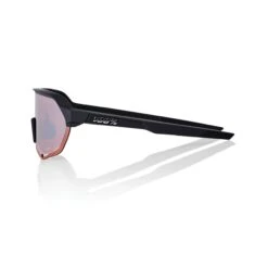 100% S2 Sunglasses Soft Tact Black - HiPER Crimson Silver Mirror Lens -Apparel Store SP22 S2 60006 00002 PROFILE