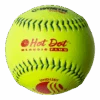 Worth 12" Classic Plus USSSA Hot Dot Slowpitch Softballs (Dozen): UHD12SY -Apparel Store UHD12SY