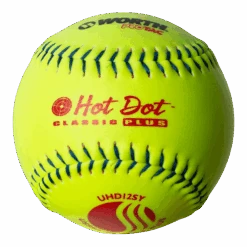 Worth 12" Classic Plus USSSA Hot Dot Slowpitch Softballs (Dozen): UHD12SY