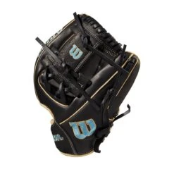 2022 Wilson A1000 DP15 11.5" Infield Baseball Glove: WTA10RB22DP15 -Apparel Store WBW100132 2 A1000 DP15 IF 115 Blue Black Blonde.png.cq5dam.web .1200.1200