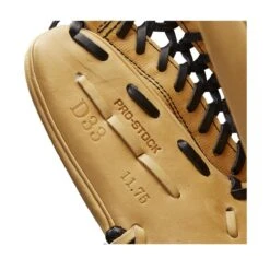 2022 Wilson A2000 D33 11.75" Pitcher's Baseball Glove: WTA20RB22D33 -Apparel Store WBW100393 6 A2000 Leather D33 1175 Blonde Black.png.cq5dam.web .1200.1200