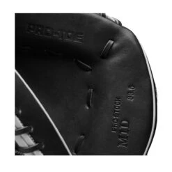 2022 Wilson A2000 M1DSS 33.5" Catcher's Mitt: WTA20RB22M1DSS -Apparel Store WBW100401 6 A2000 M1D C 335 Black White Red.png.cq5dam.web .1200.1200