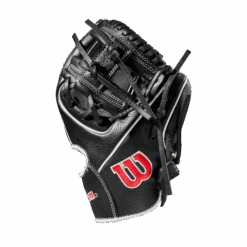 Wilson 10" Infield Baseball Training Glove: WBW100909 -Apparel Store WBW100909 2 WILSON A1 IF TRAINER 10 Boys Black White Red