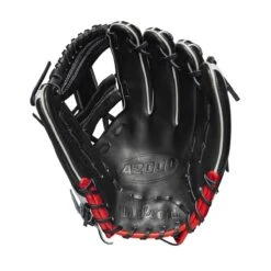 2023 Wilson A2000 1975 11.75" Infield Baseball Glove: WBW1009701175 -Apparel Store WBW100970 1 A2000 IF 1975 1175 Black White Red.png.cq5dam.web .1200.1200