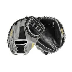 2023 Wilson A2000 M2 33.5" Baseball Catcher's Mitt: WBW100977335 17 2023 Wilson A2000 M2 33.5" Baseball Catcher's Mitt: WBW100977335 -Apparel Store WBW100977 8 A2000 C M2SS 335 Grey Black.png.cq5dam.web .1200.1200