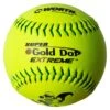 Worth 12" Super Gold Dot ISA Slowpitch Softballs (Dozen): IS44CY -Apparel Store Worth ISA IS44CY Softballs
