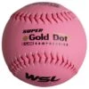 Worth Pink 12" WSL Super Green Dot 47/400 Slowpitch Softballs (Dozen): WPS12WSLC -Apparel Store Worth WSL Slowpitch Pink Ball WPS12WSLC